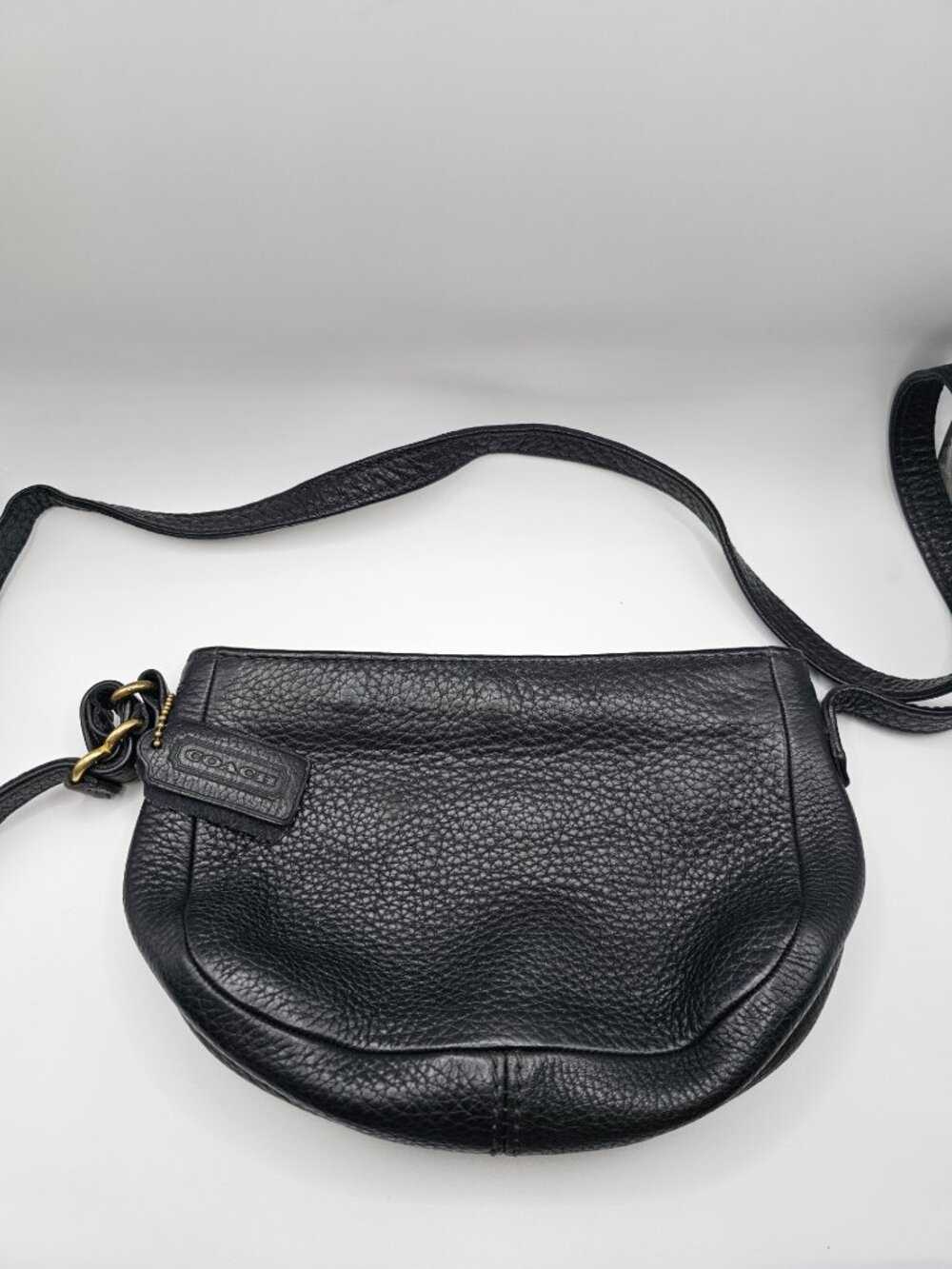 Vintage Coach Black Leather Purse 9" Wide X 5" Tall